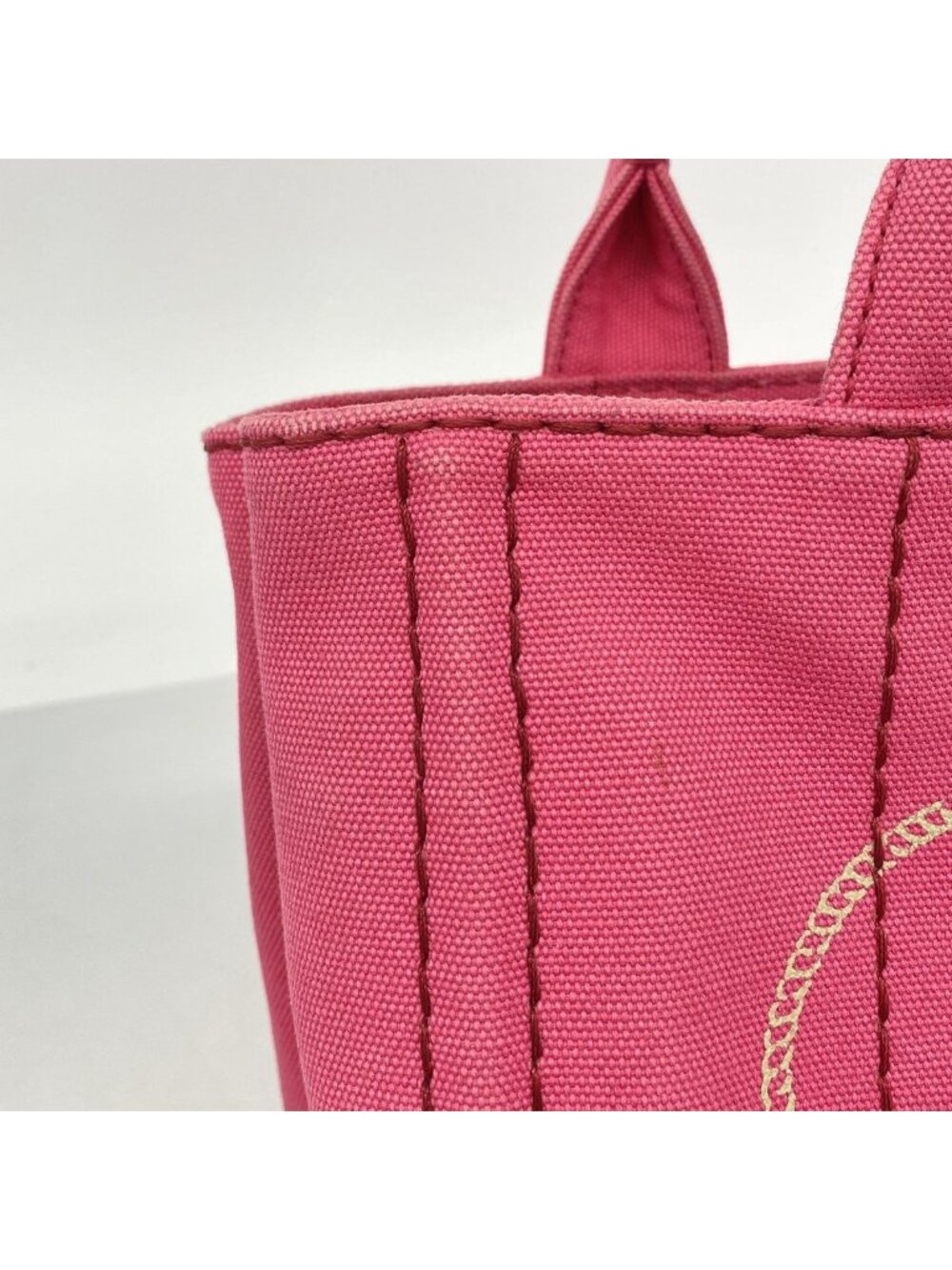 Prada Tote Canapa Canvas Pink Gold - Picture 9 of 10